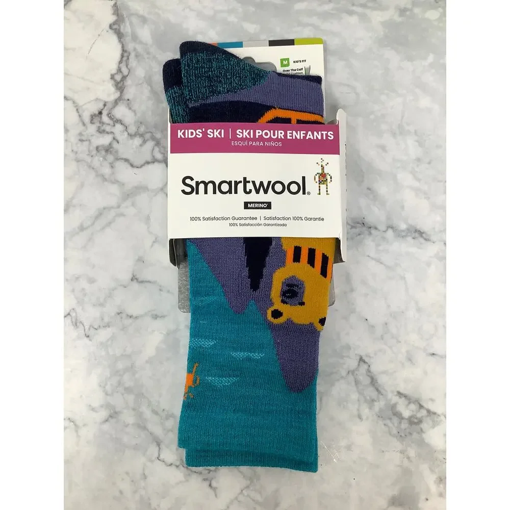 Smartwool Kids M Capri Light Cushion Sleigh Bear Ski Over The Calf Socks OS31-37